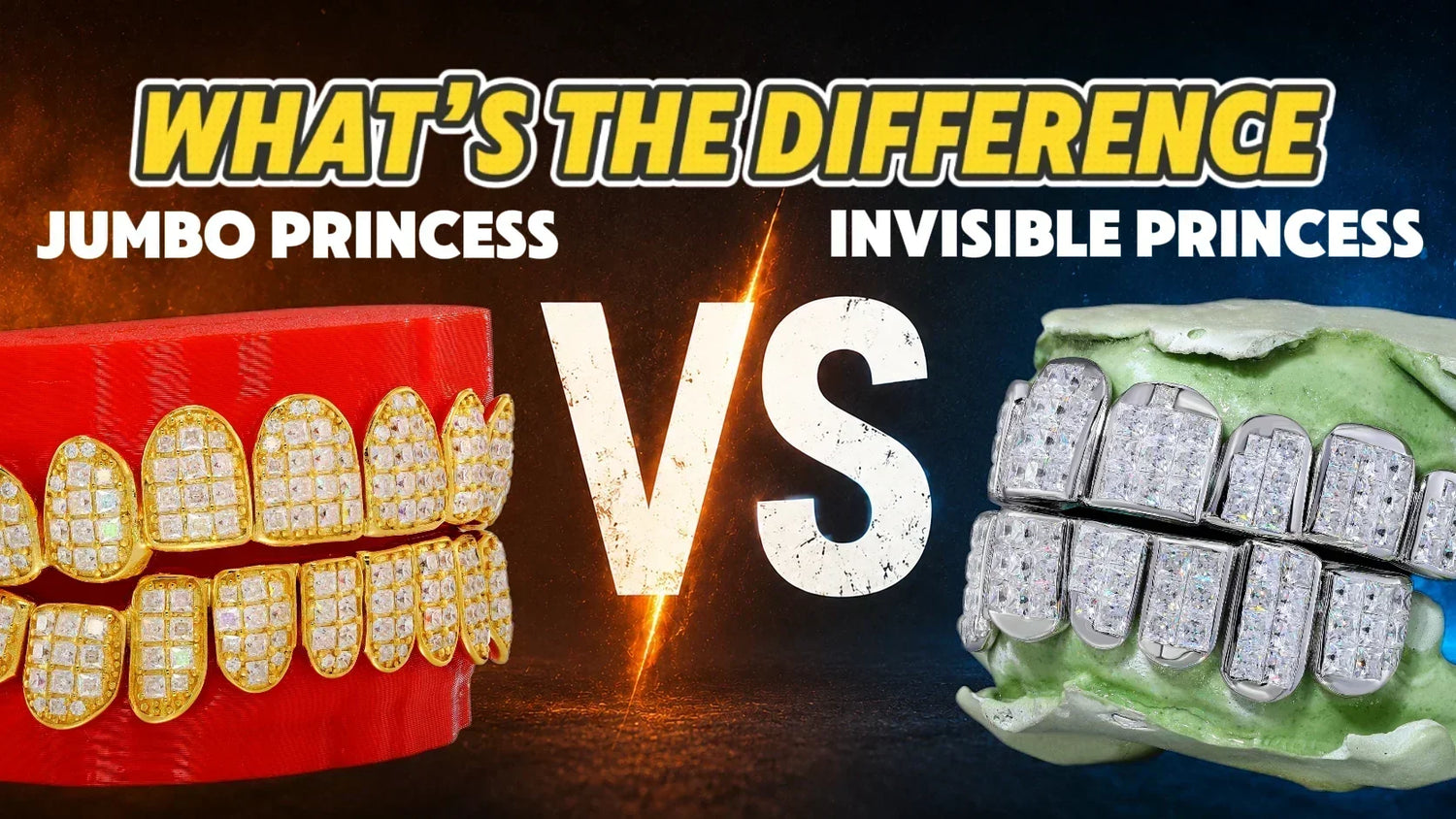 Princess Cut Invisible Set vs Jumbo Princess Cut Grillz: What’s the Difference?