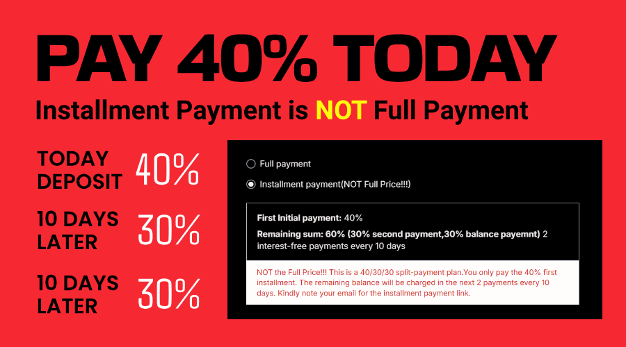 Installment Payment Is NOT the Full Price