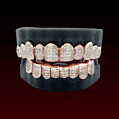 Princess Cut Invisible Set Custom Moissanite Grillz