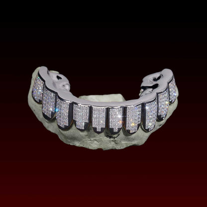 Princess Cut Invisible Set Custom Moissanite Grillz