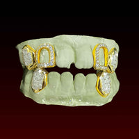 Princess Cut Open Face Custom Moissanite Grillz