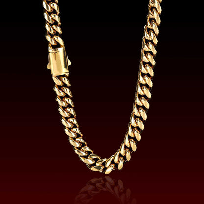 18K Spring Buckle Miami Cuba Chain