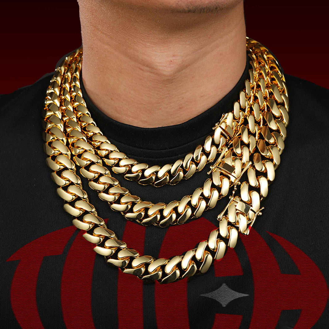 18K Thickness Miami Cuban Chain