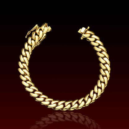 18K Thickness Miami Cuban Link Bracelet