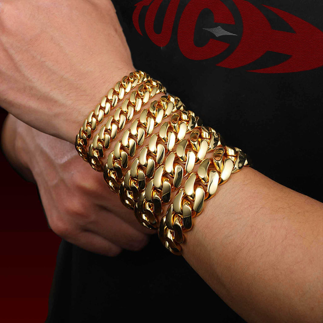 18K Thickness Miami Cuban Link Bracelet