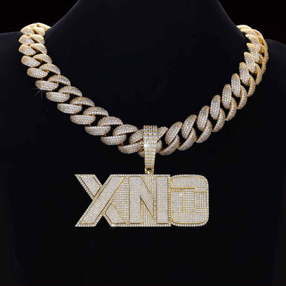 Two-tone Color Custom Letter Pendant