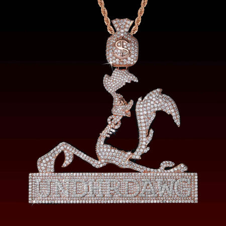 Money Bag Roadrunner Iced Out Pendant