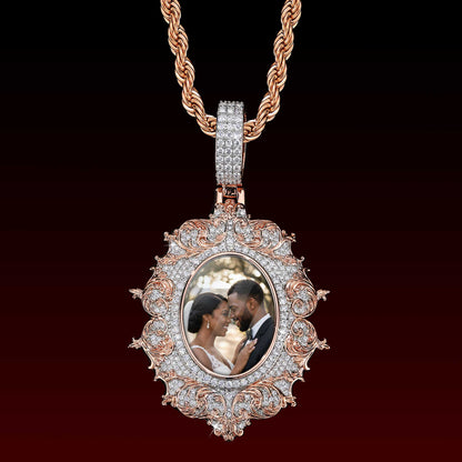 Flower clusters Custom Photo Pendant