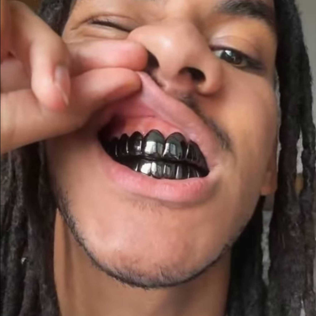 Black Gold Polished Custom Grillz