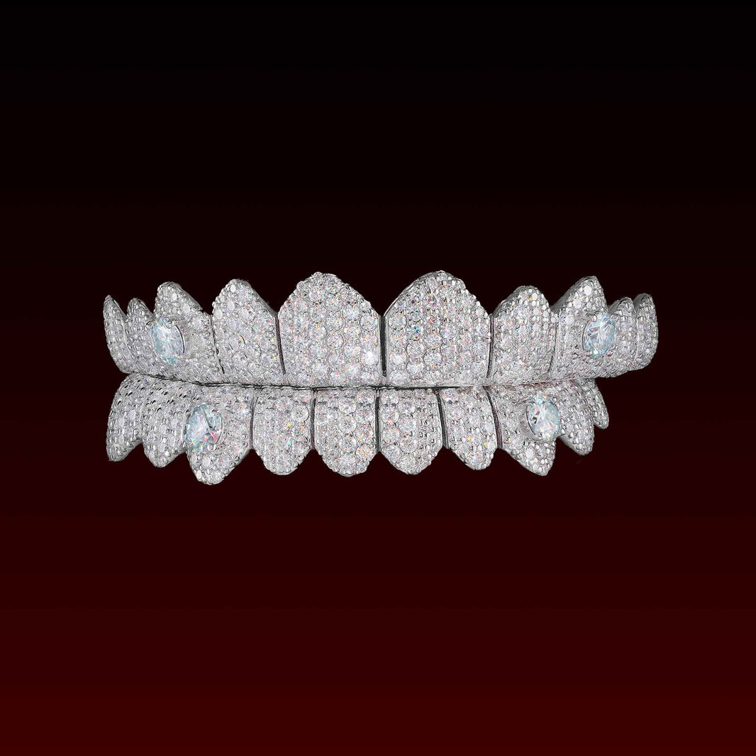 Perm Cut Honeymoon Fangs Custom Moissanite Grillz