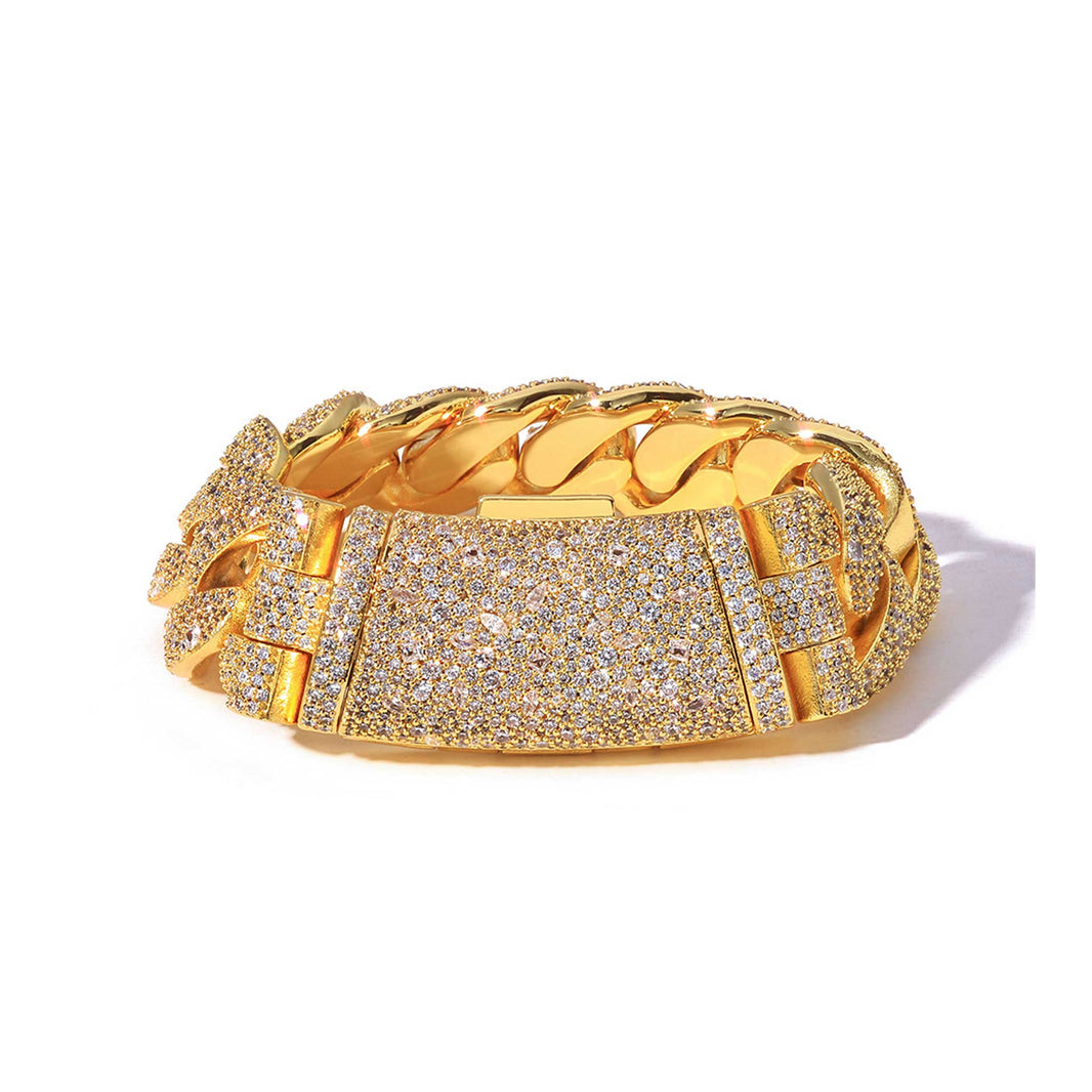 22MM Galaxy Set Iced Cuban Bracelet