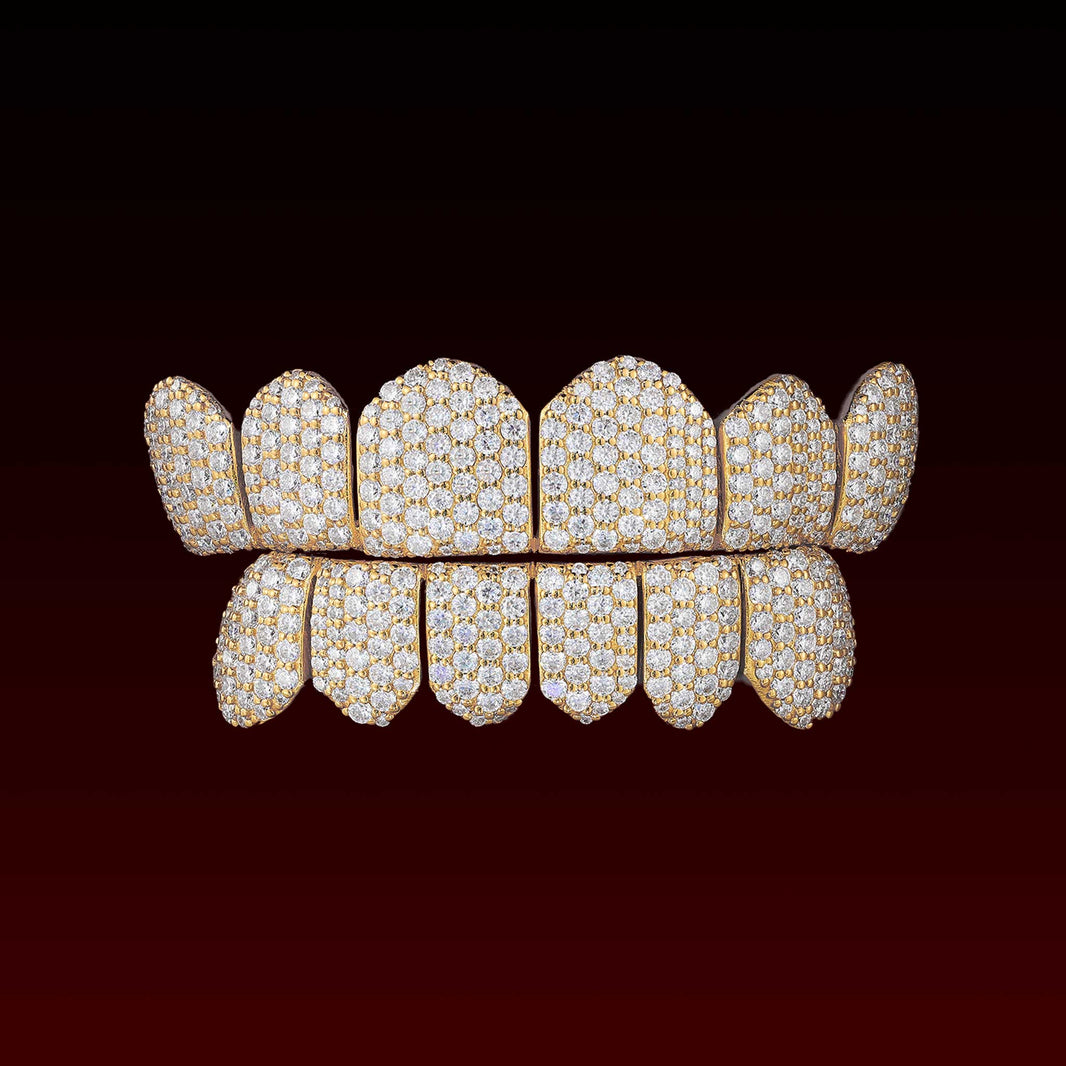 Honeycomb Rimless Setting Custom Moissanite Grillz