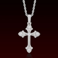S925 Moissanite Patonce Cross Pendant