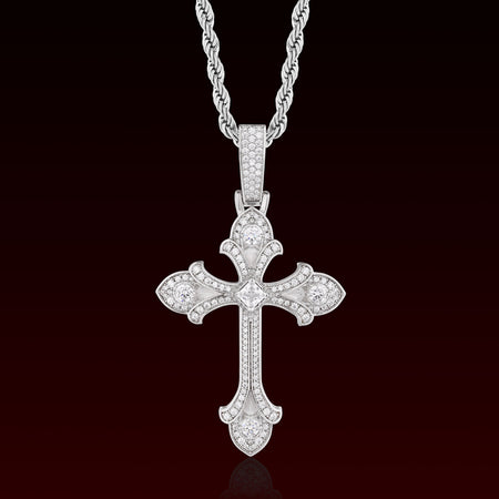 S925 Moissanite Patonce Cross Pendant