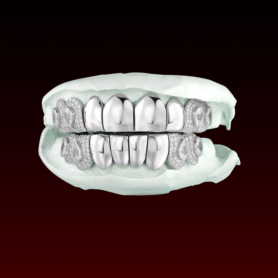 Polished & Pear Cut Custom Moissanite Grillz