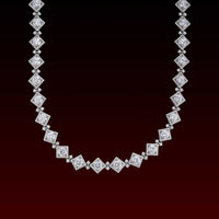 S925 Rhombic Moissanite Tennis Chain