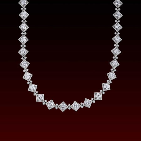S925 Rhombic Moissanite Tennis Chain