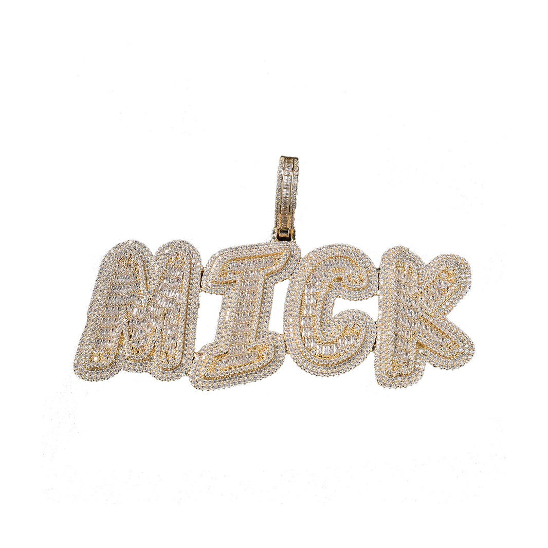 Graffiti Font Custom Letter Pendant