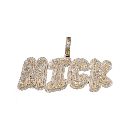 Graffiti Font Custom Letter Pendant