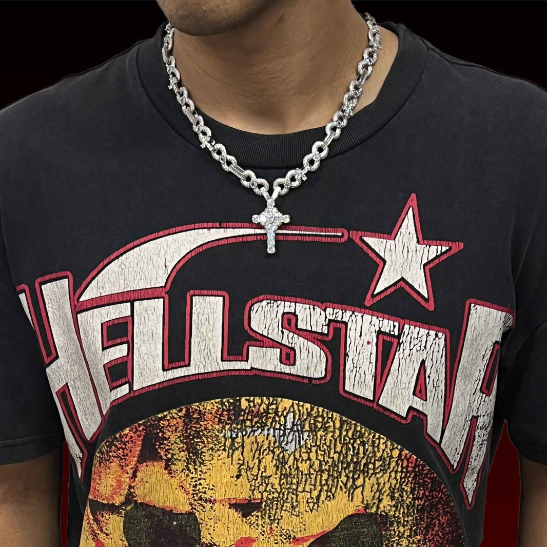 12MM Cross Link Iced Out Chain