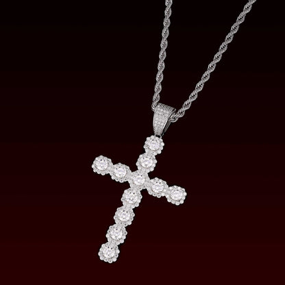 S925 Moissanite Cross Pendant