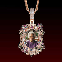 Flower Frame Custom Photo Pendant