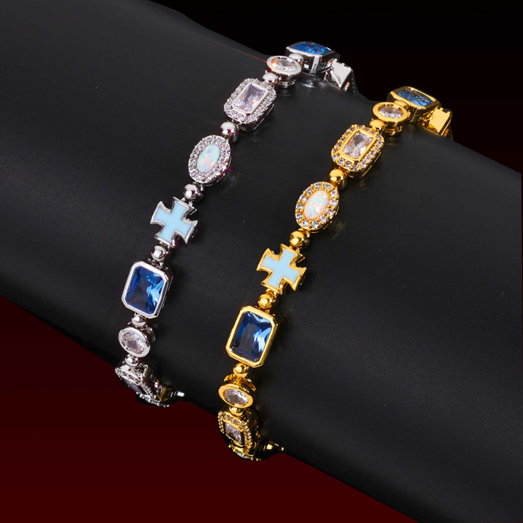 Opal Blue Style Gemstone Bracelet