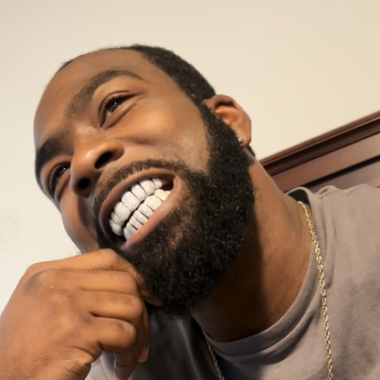 Perm Cut Honeycomb Custom Moissanite Grillz