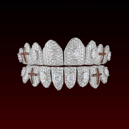 Honeymoon Set Cross Fang Custom Moissanite Grillz