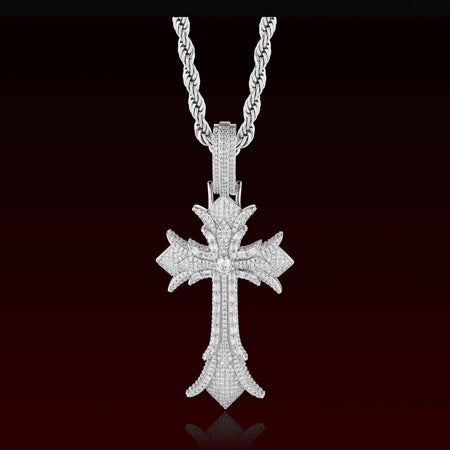 S925 Moissanite Gothic Cross Pendant