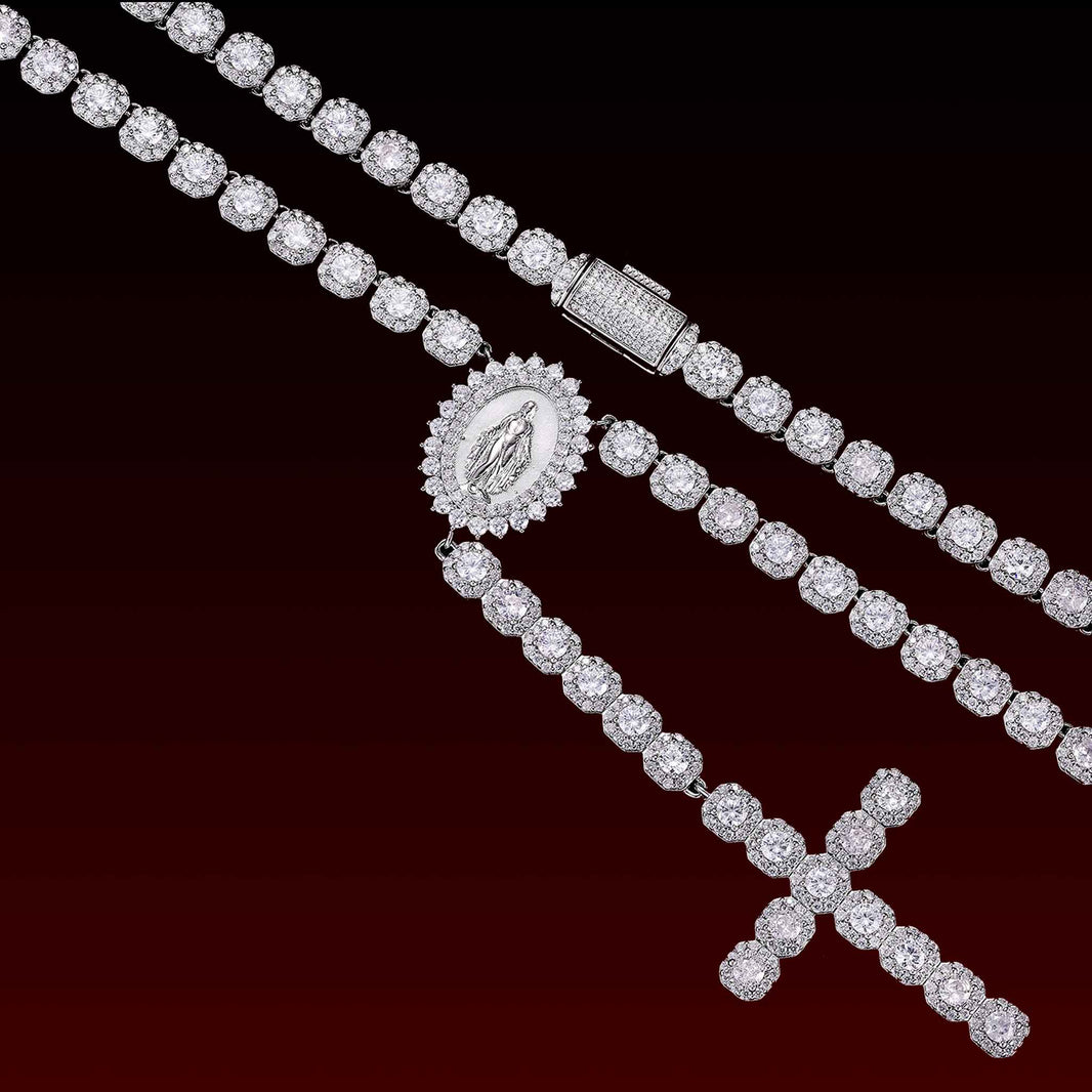 Micro Clustered Rosary Tennis Chain