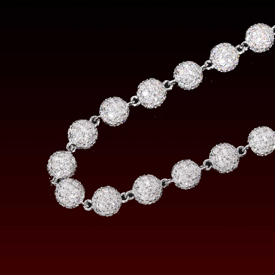 S925 Iced Ball Moissanite Bracelet