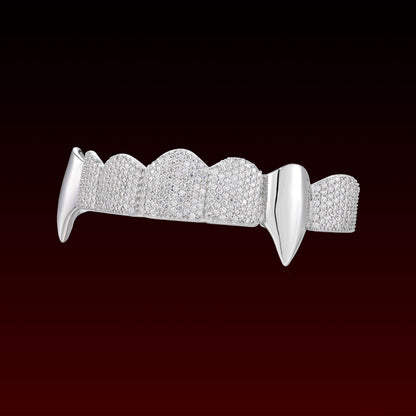 Polished Vampire Fangs Custom Moissanite Grillz