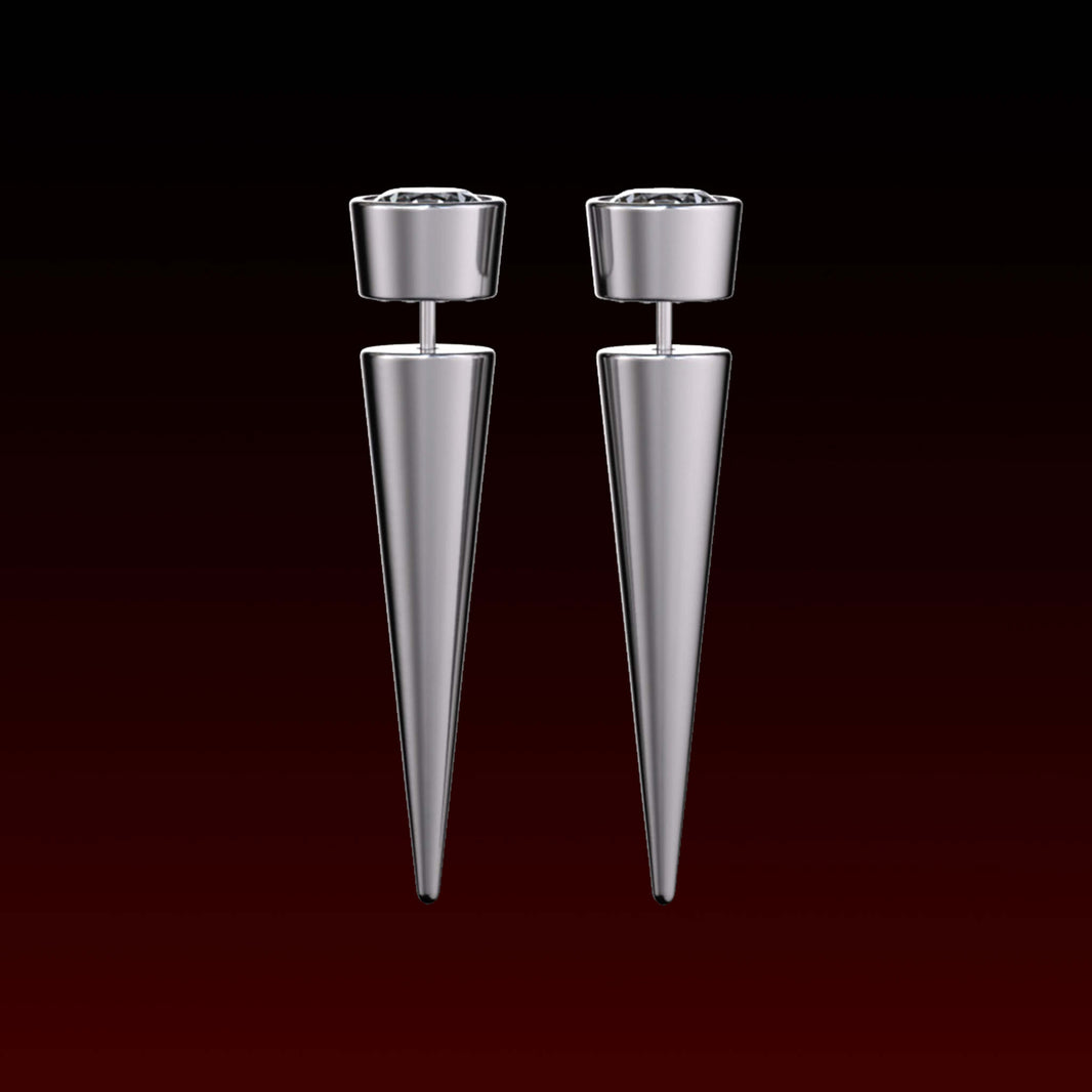 1CT Spike Studs Moissanite Earring