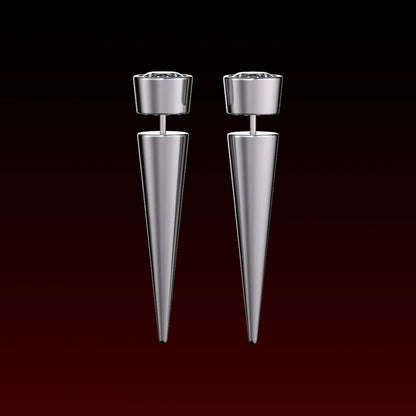 1CT Spike Studs Moissanite Earring
