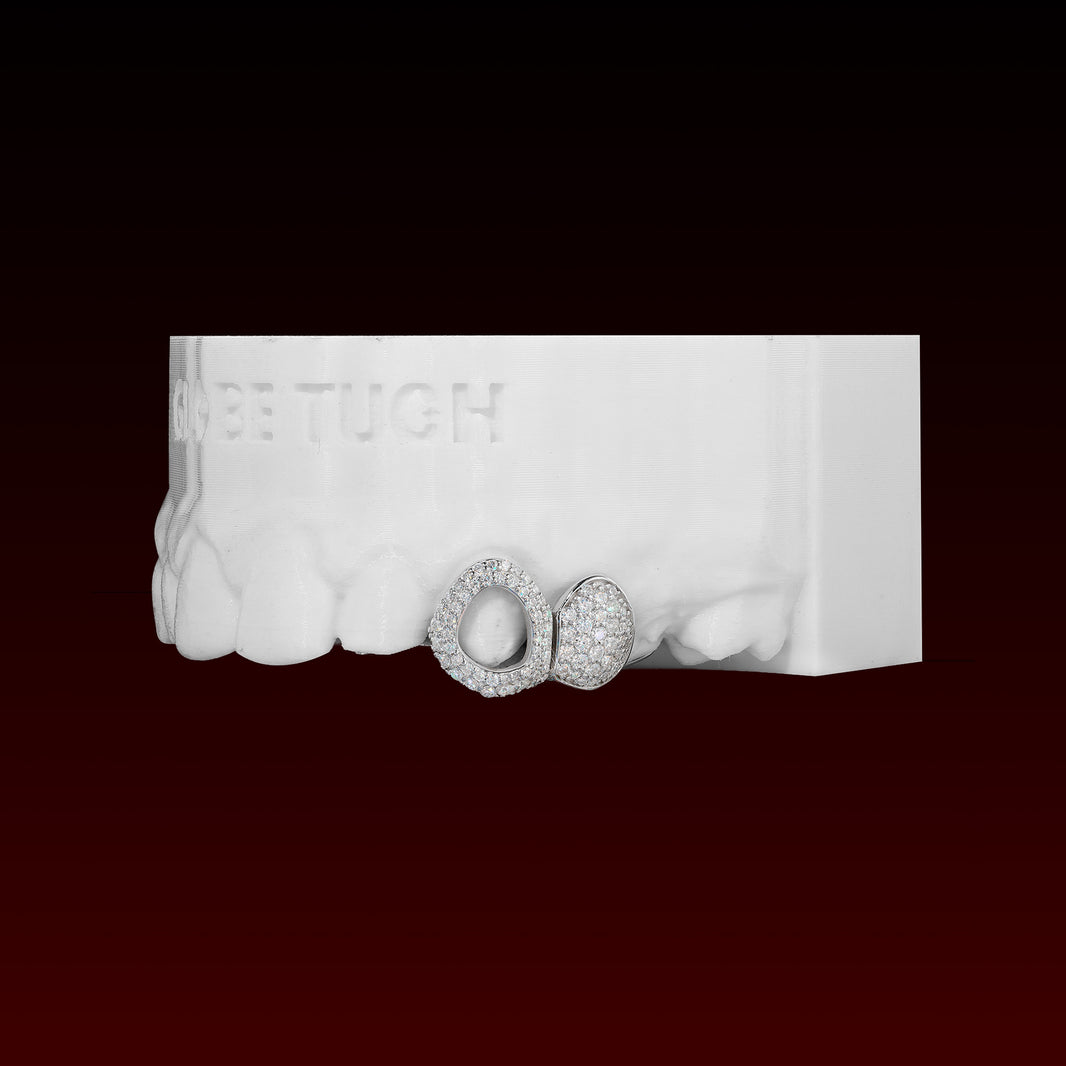 2 Teeth Cap Custom Moissanite Grillz