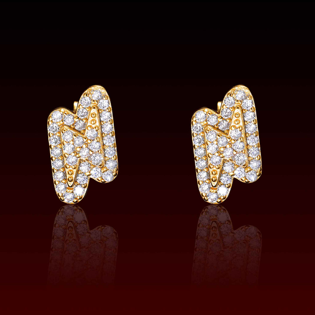 Lightning Moissanite Stud Earrings