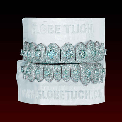 Honeymoon Set Blue Moissanite Custom Grillz