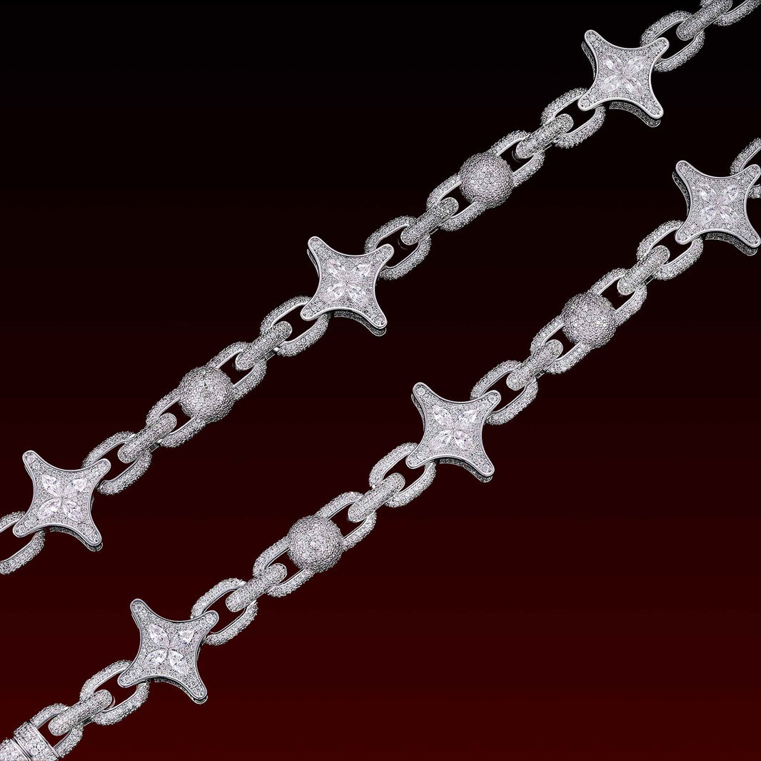 Ball Star Mariner Iced Out Chain