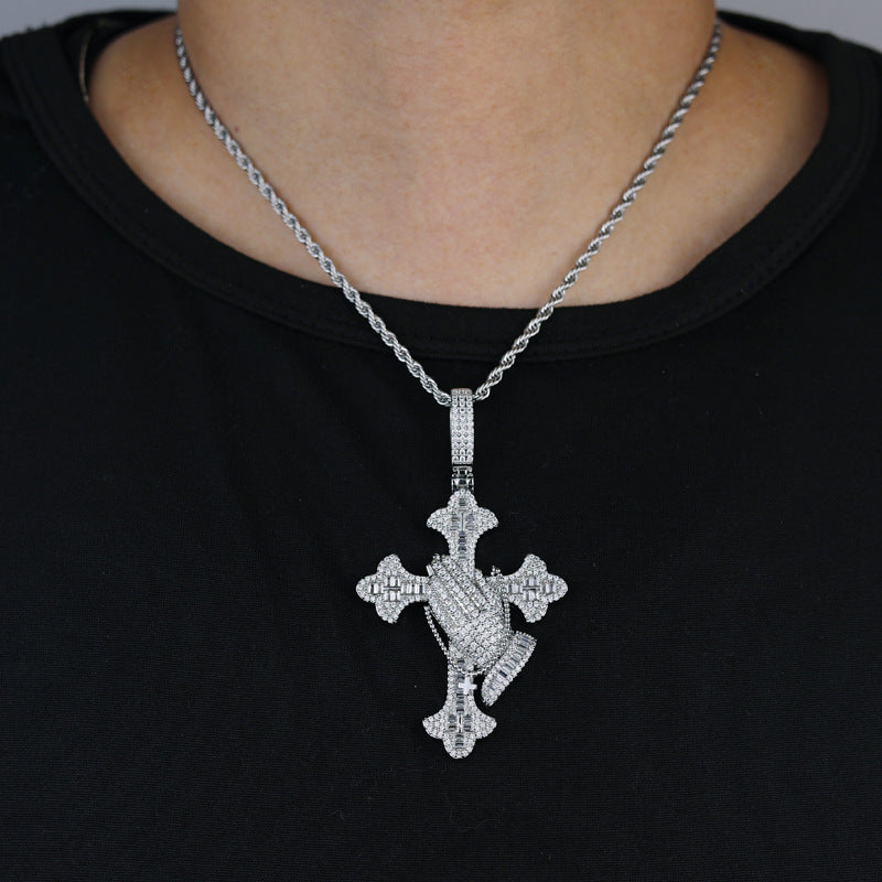 Pray Hand Cross Pendant