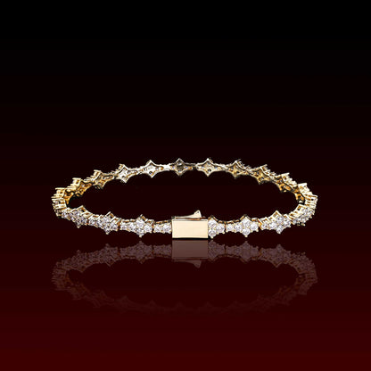 6.5MM Cross Iced Tennis Bracelet