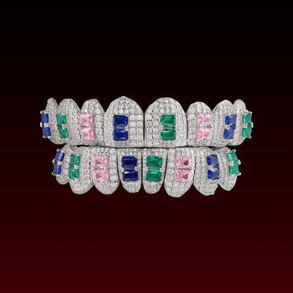 Color Emerald Birthstone Custom Moissanite Grillz