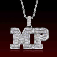 Baguette Cut Custom Box Letter Pendant