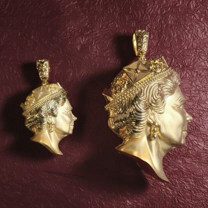 Custom 3D Queen Iced Out Pendant