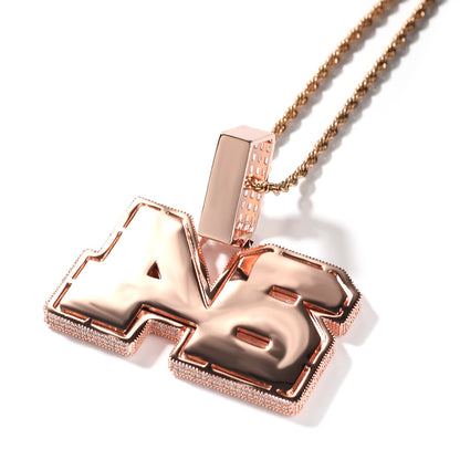 Baguette Cut Custom Letter Pendant