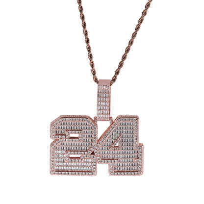 Baguette Cut Custom Letter Pendant