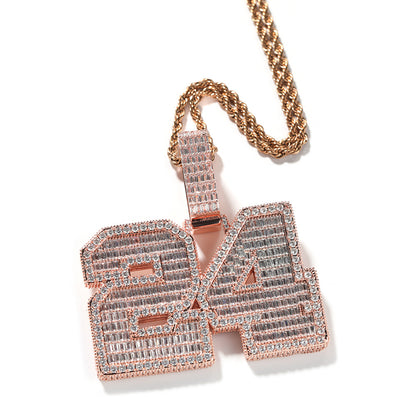 Baguette Cut Custom Letter Pendant