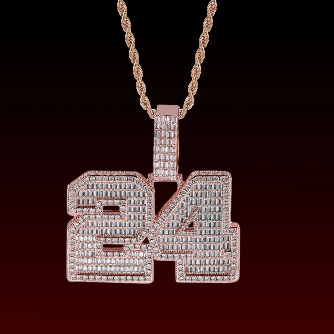 Baguette Cut Custom Letter Pendant