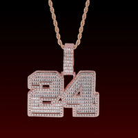 Baguette Cut Custom Letter Pendant