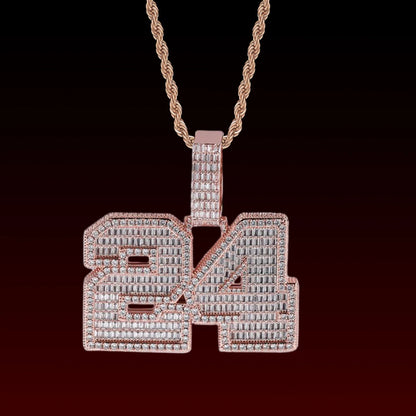 Baguette Cut Custom Letter Pendant